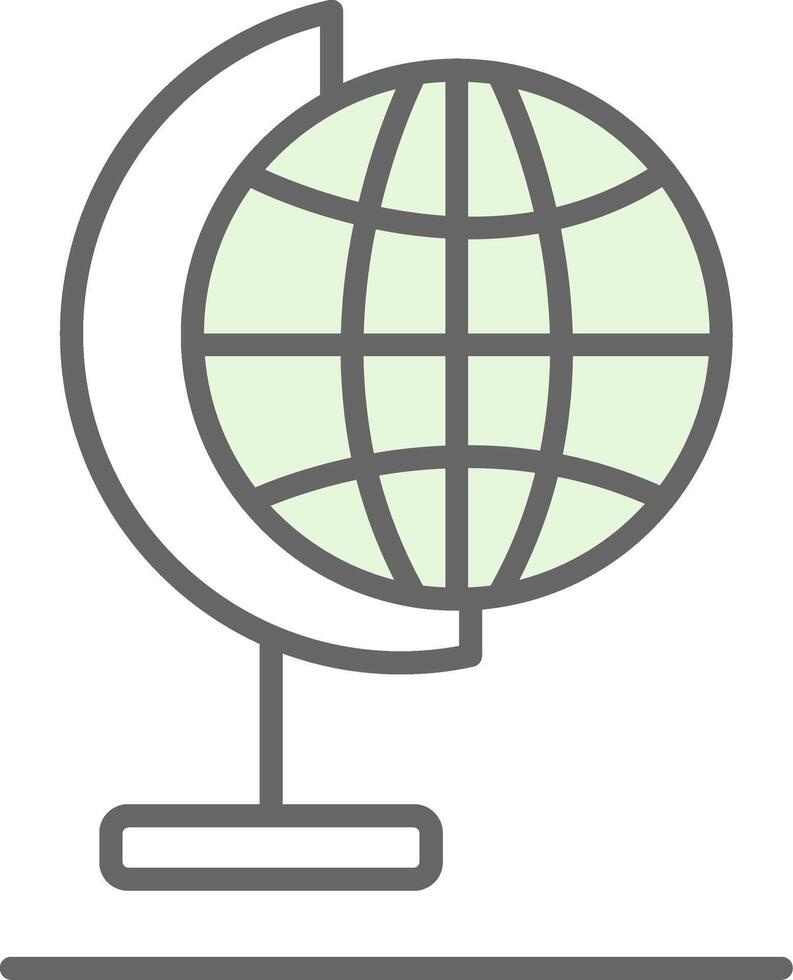 Globe Fillay Icon Design vector