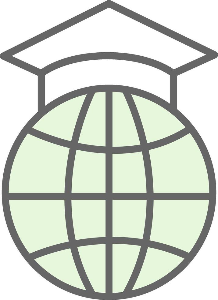 Study Abroad Fillay Icon Design vector