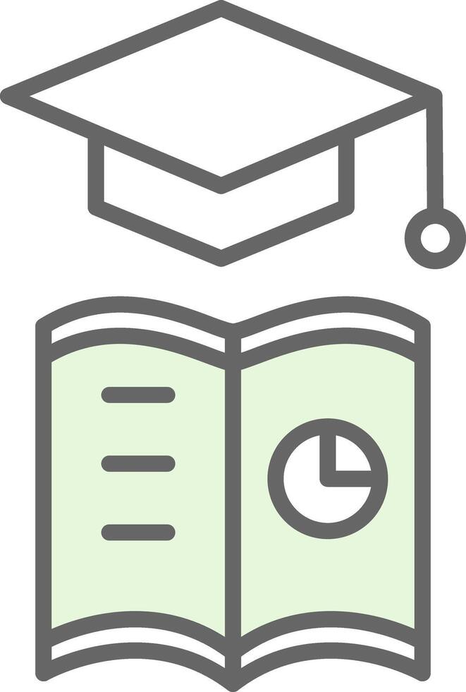 Learning Analytics Fillay Icon Design vector