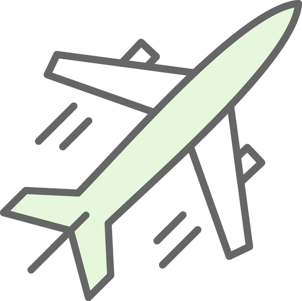 Plane Fillay Icon Design vector