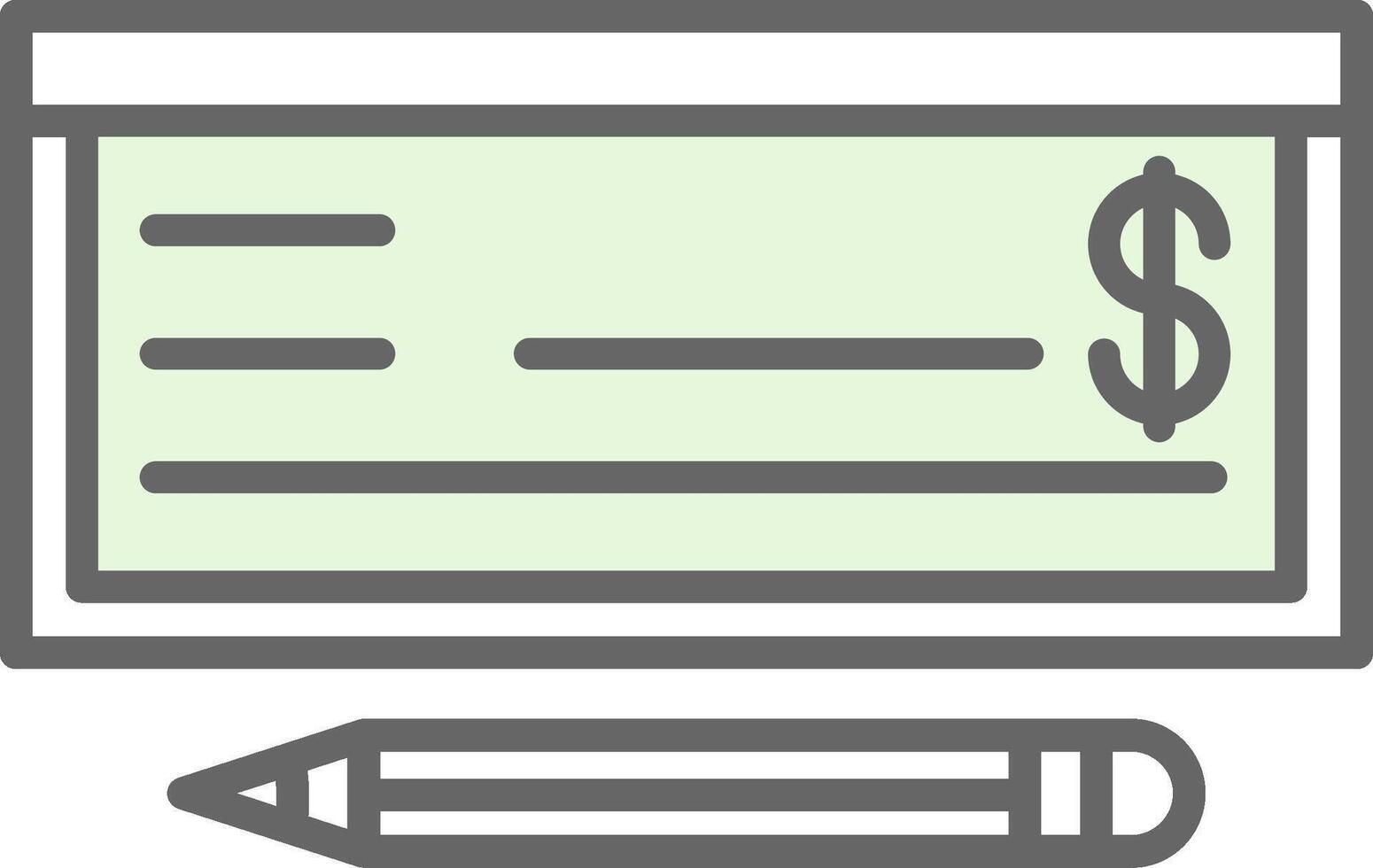 Money Check Fillay Icon Design vector