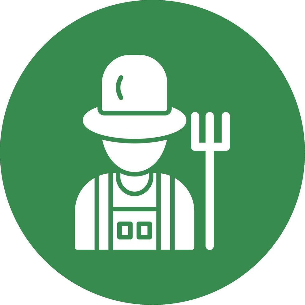 Farmer Male Multi Color Circle Icon vector