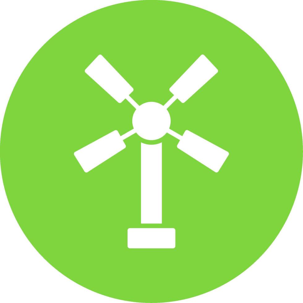 Windmill Multi Color Circle Icon vector