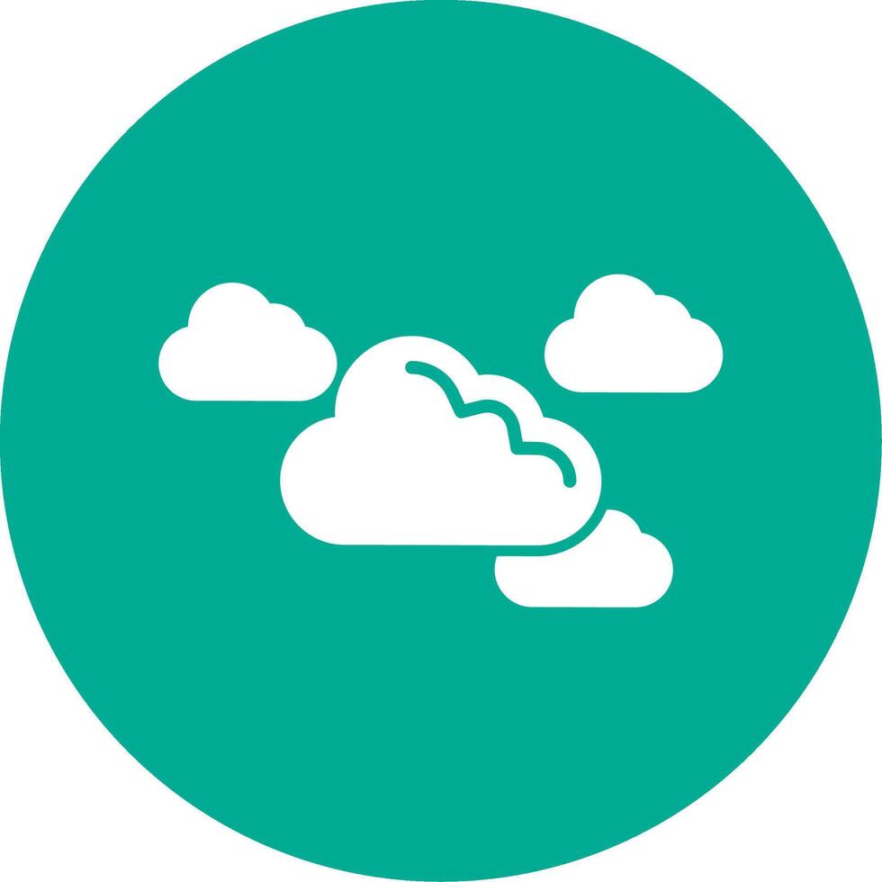 Clouds Multi Color Circle Icon vector