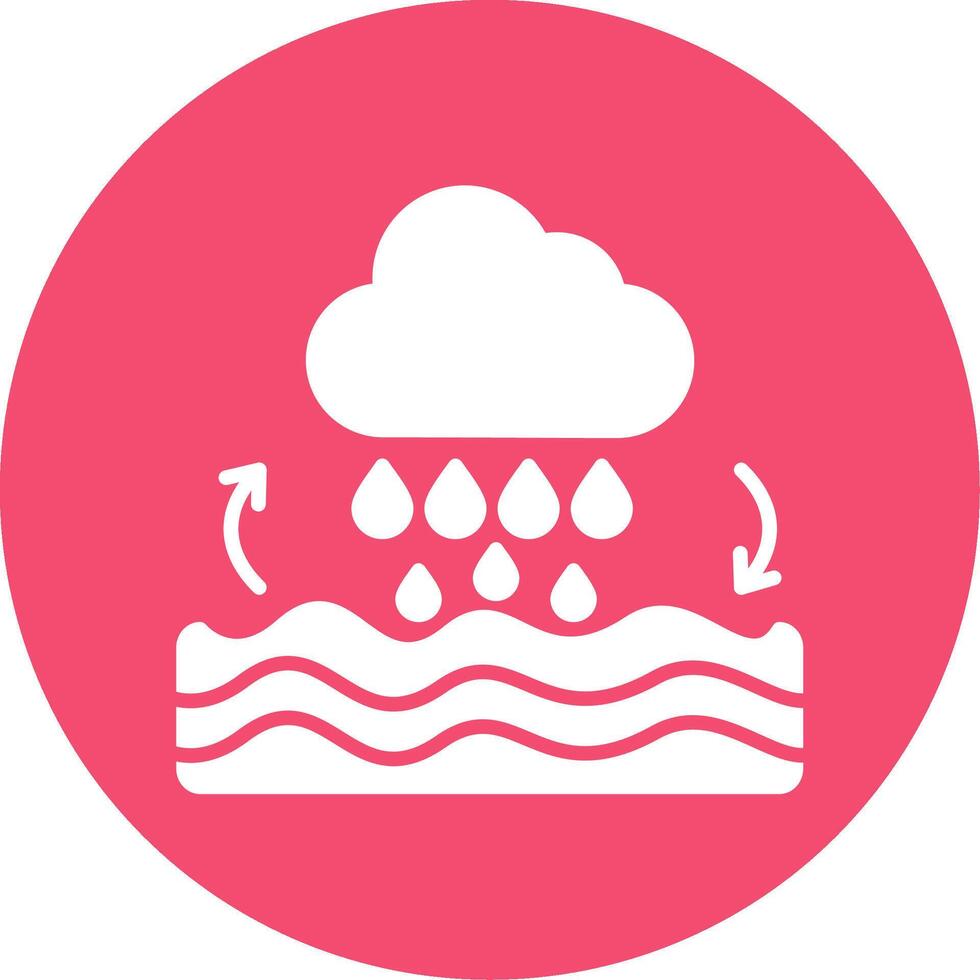 Water Cycle Multi Color Circle Icon vector
