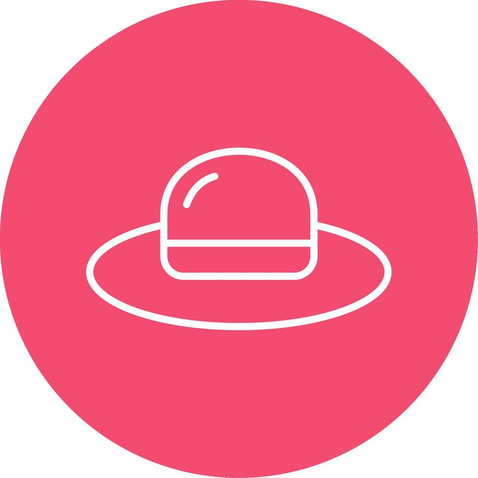 Hat Multi Color Circle Icon vector