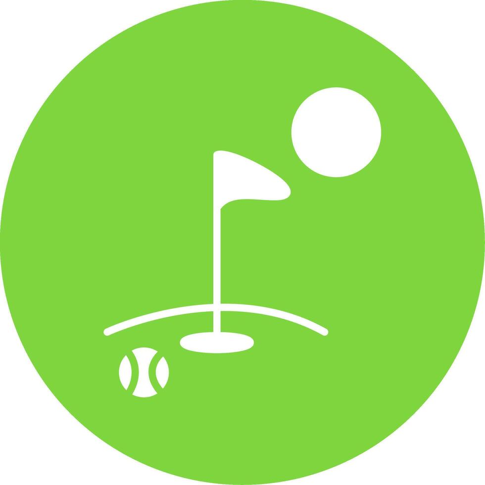 Golf Multi Color Circle Icon vector