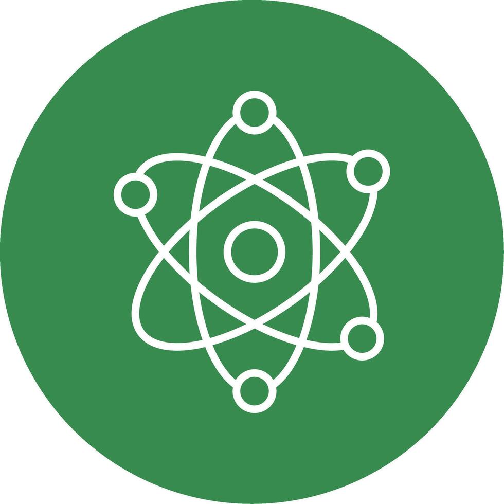 Physics Multi Color Circle Icon vector