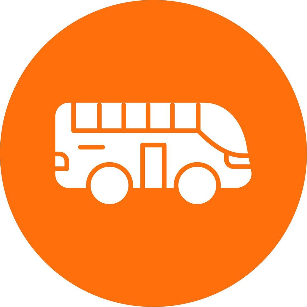 Tour Bus Multi Color Circle Icon vector