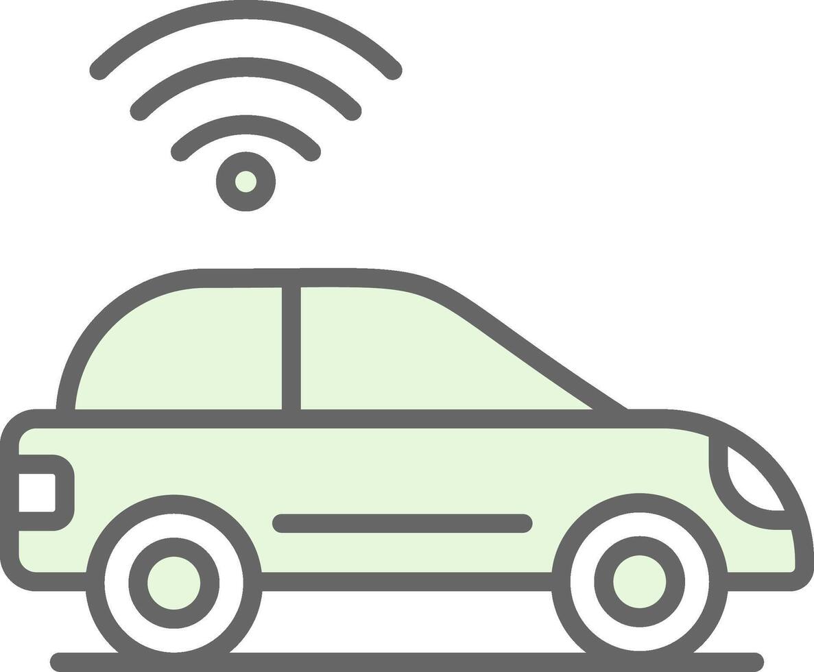 Smart Car Fillay Icon Design vector