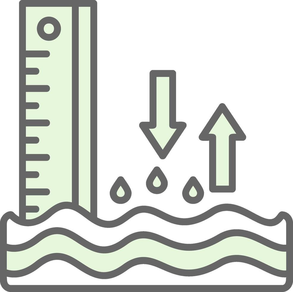 Sea Level Fillay Icon Design vector