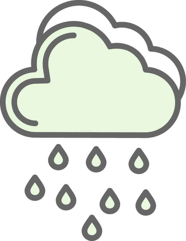 Rain Fillay Icon Design vector