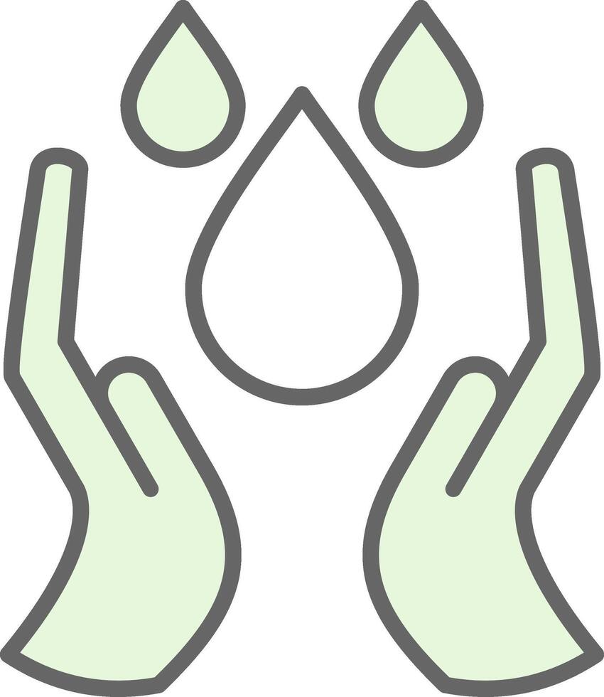 Water Saving Fillay Icon Design vector