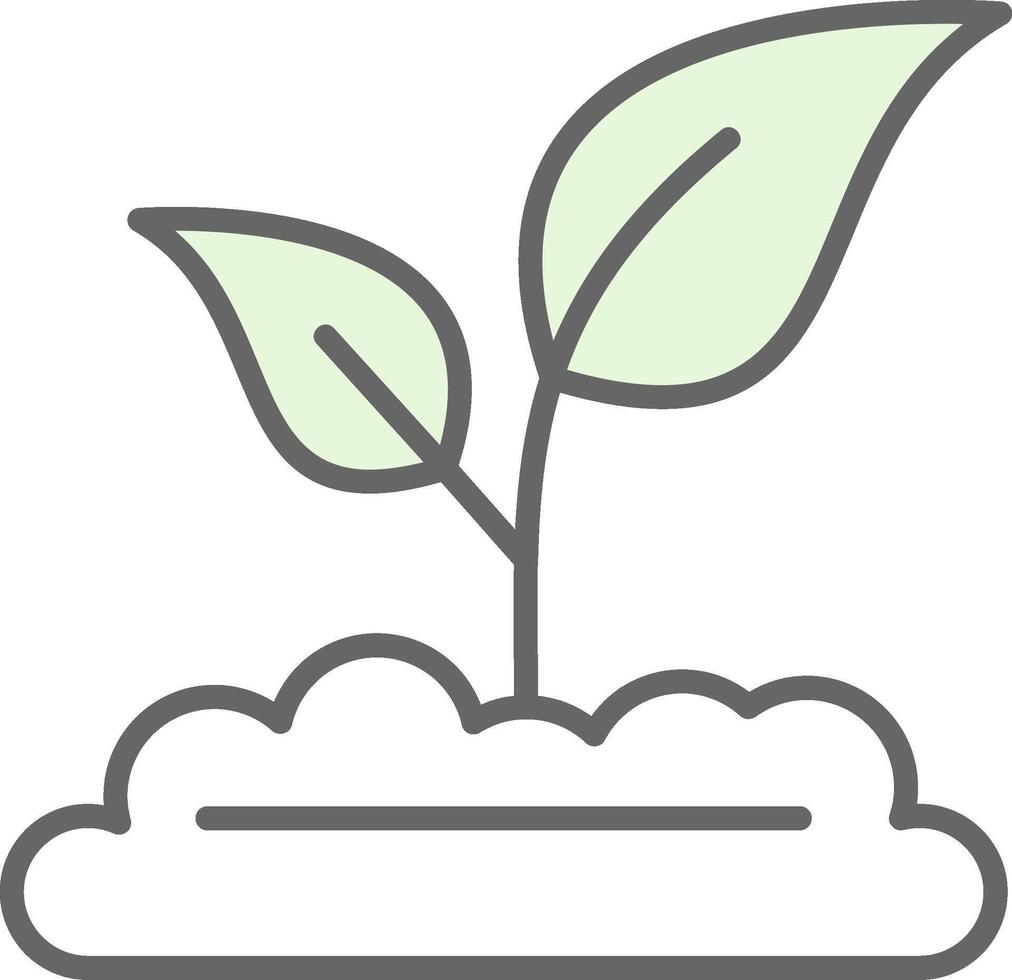 Sprout Fillay Icon Design vector