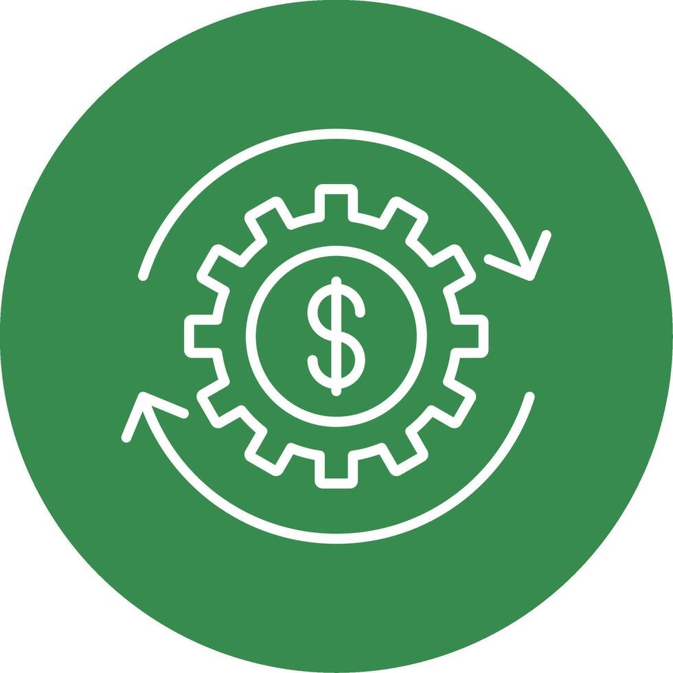Money Working Multi Color Circle Icon vector