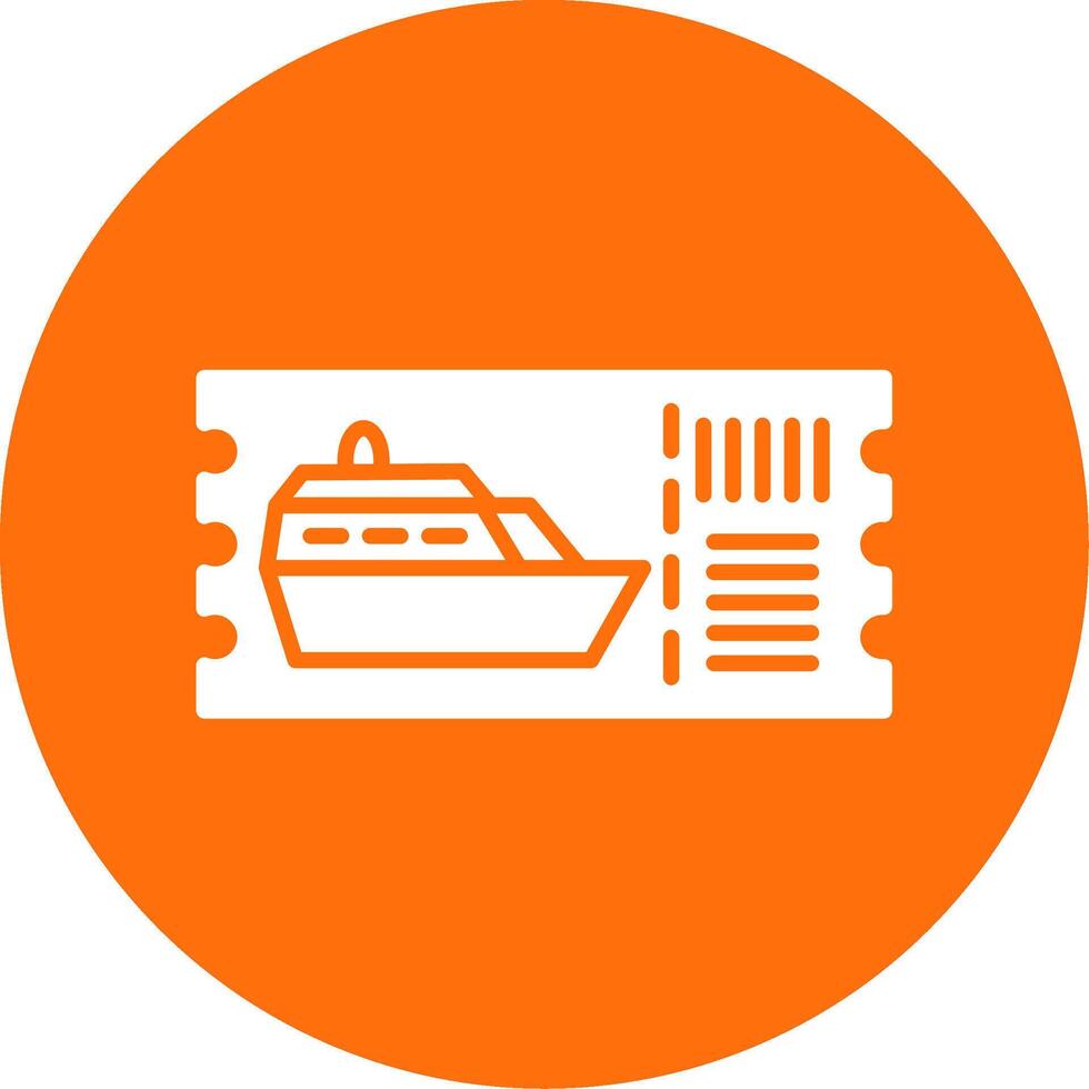 Cruise Ticket Multi Color Circle Icon vector