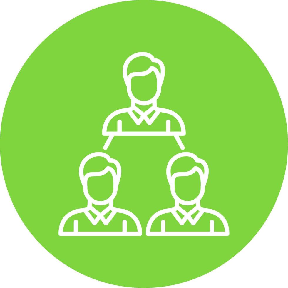 Workforce Management Multi Color Circle Icon vector