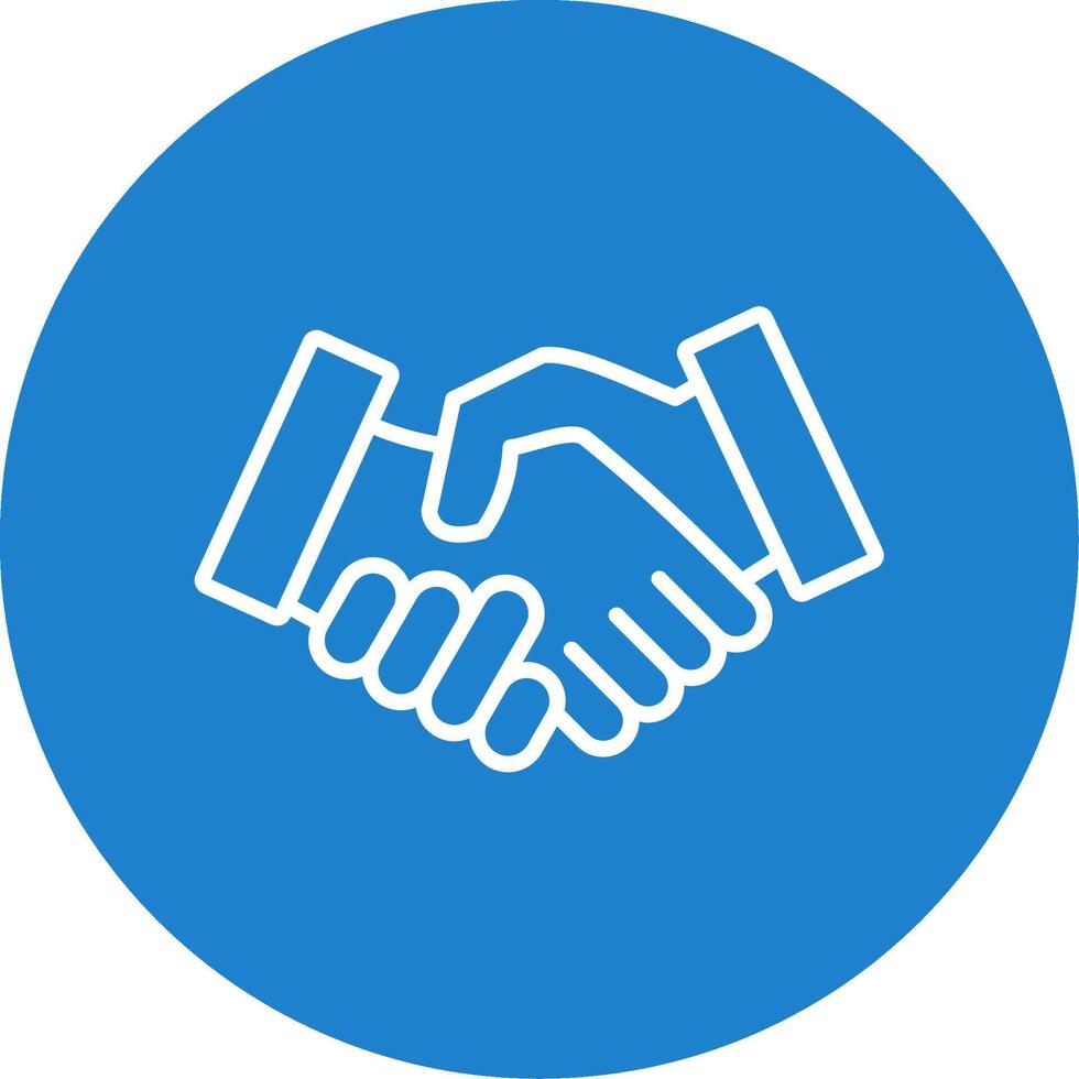 Handshake Multi Color Circle Icon vector