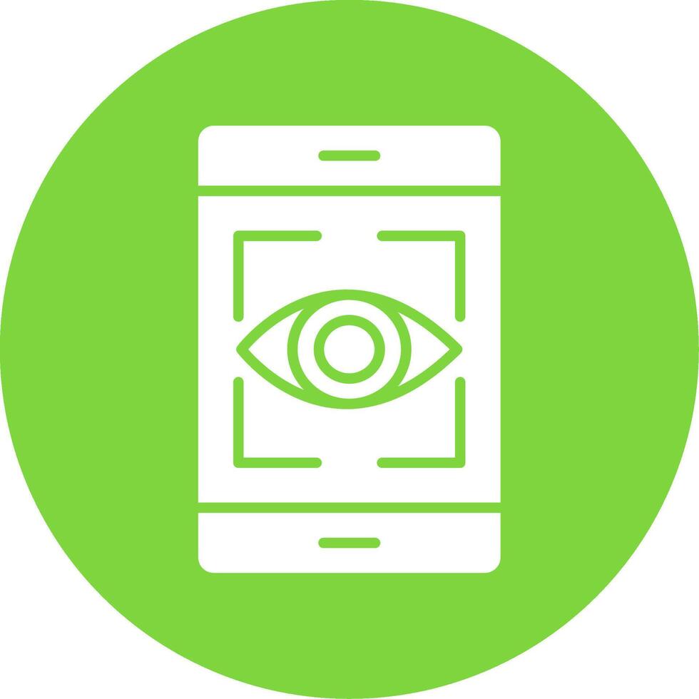 Eye Recognition Multi Color Circle Icon vector