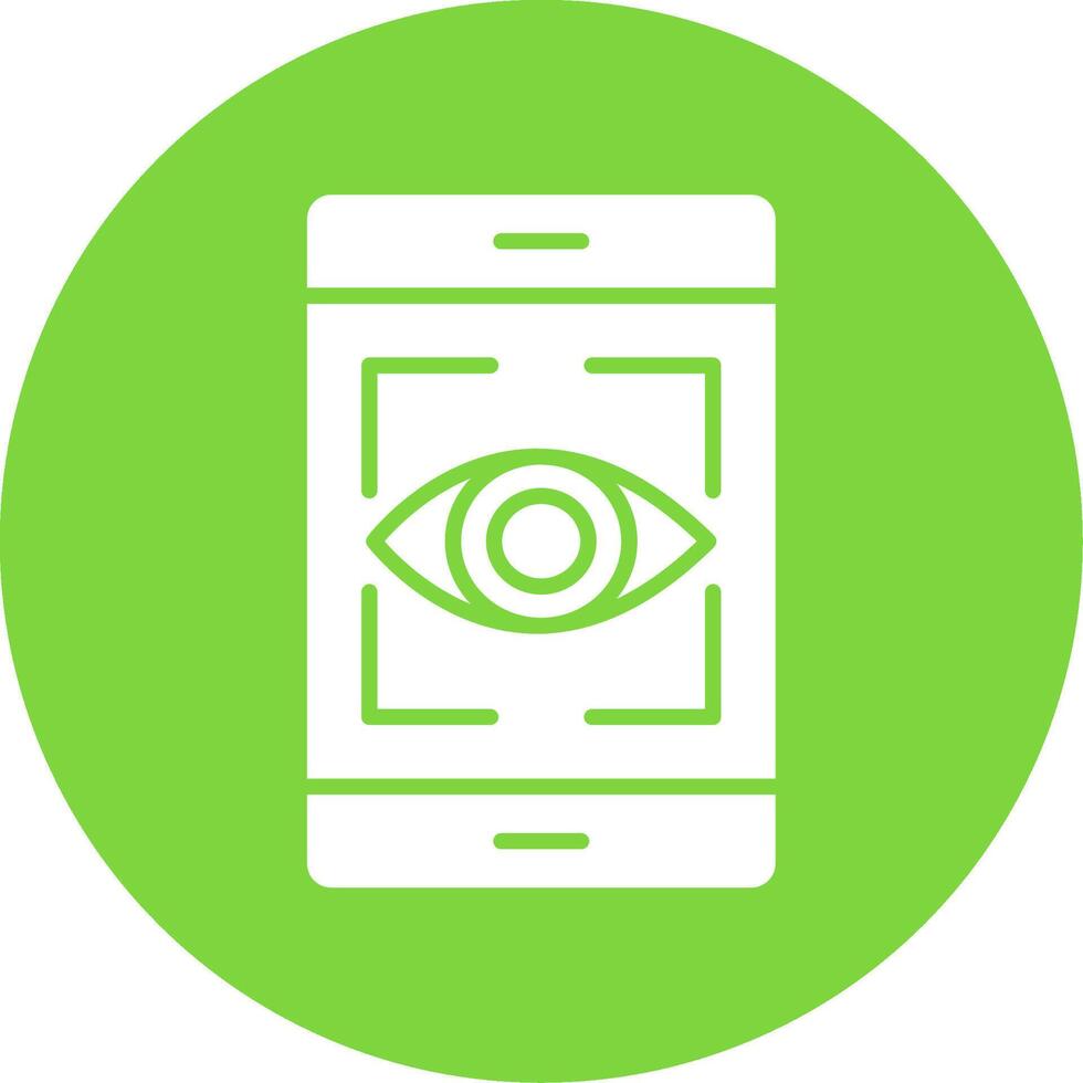 Eye Recognition Multi Color Circle Icon vector