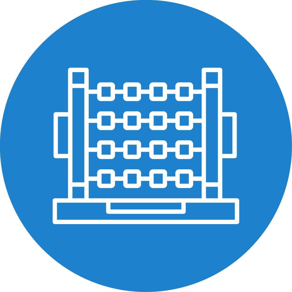 Abacus Multi Color Circle Icon vector