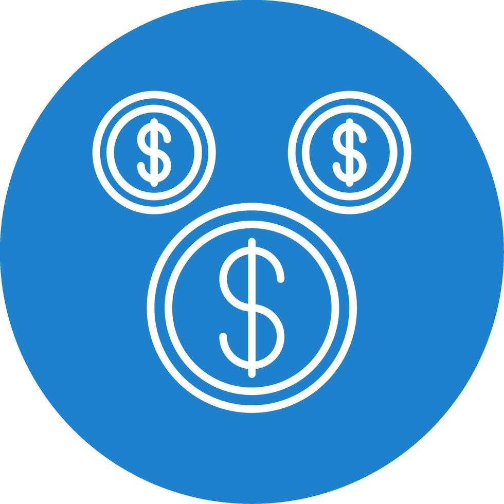 Coins Multi Color Circle Icon vector
