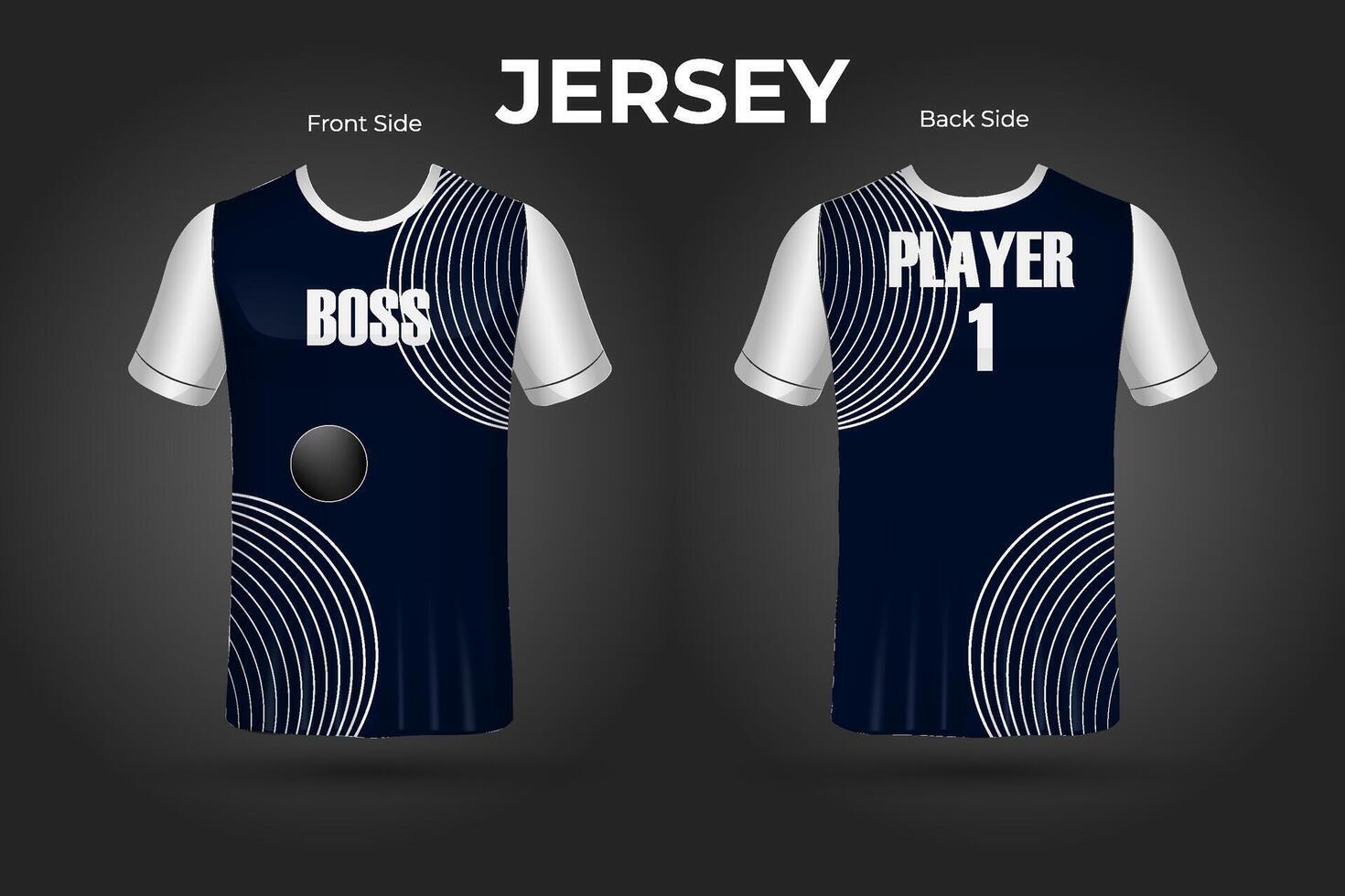 Jersey design sublimation t shirt template vector