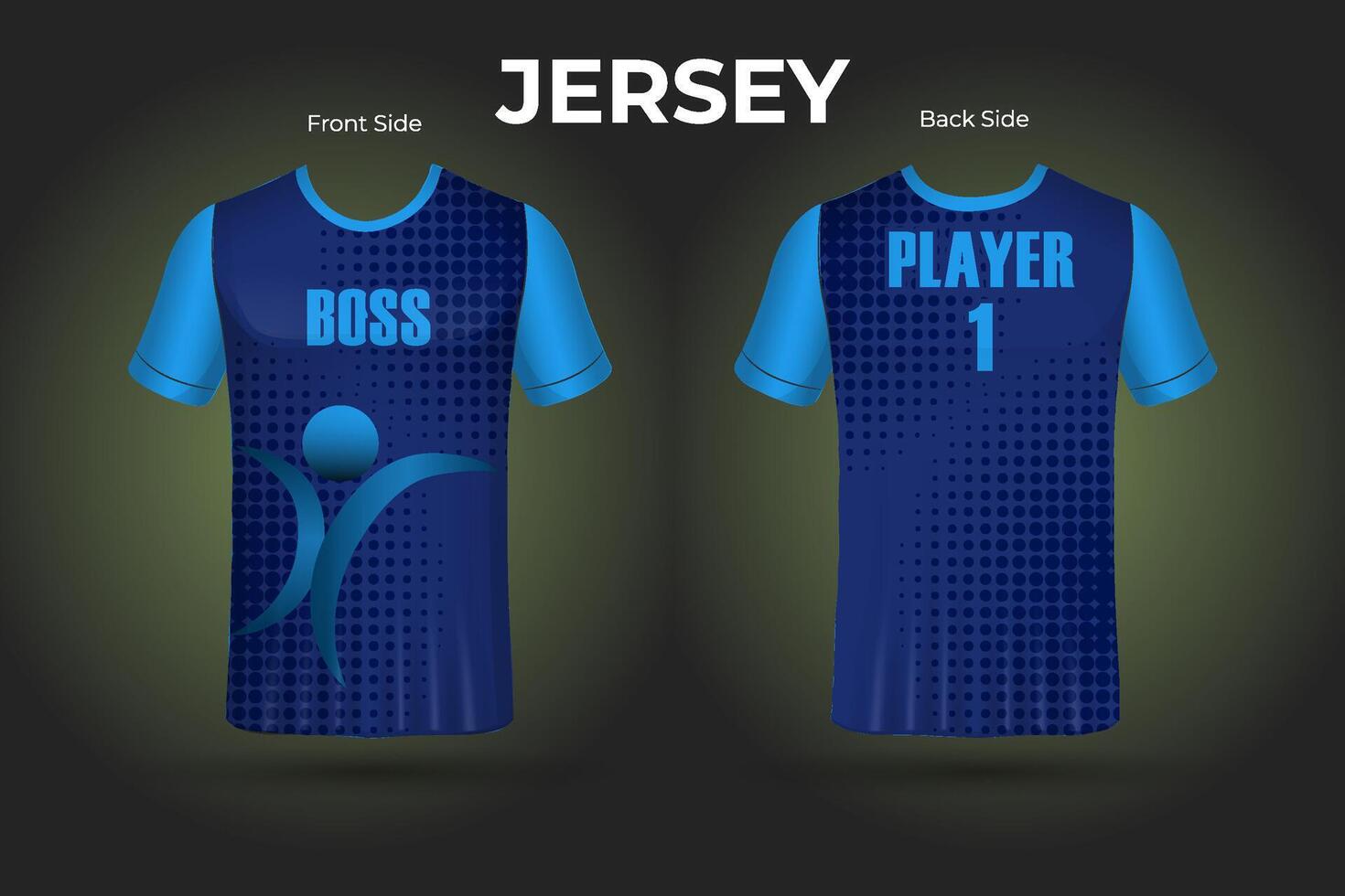 Jersey design sublimation t shirt template vector