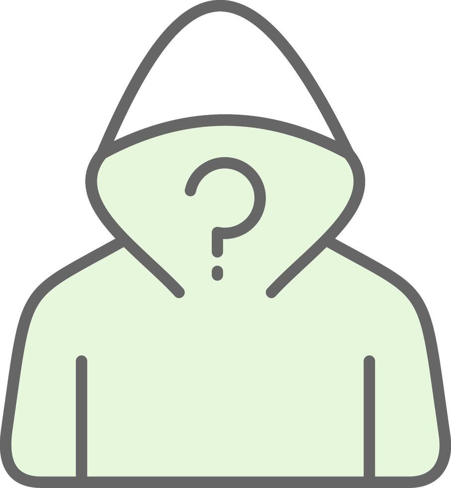 Anonymity Fillay Icon Design vector