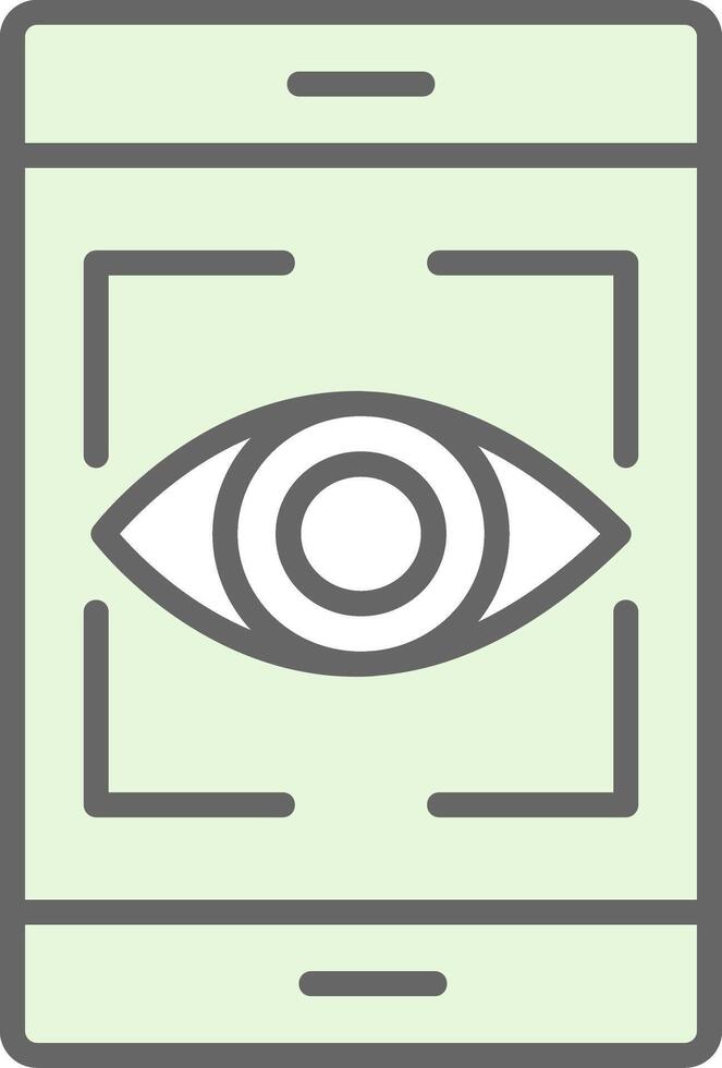Eye Recognition Fillay Icon Design vector