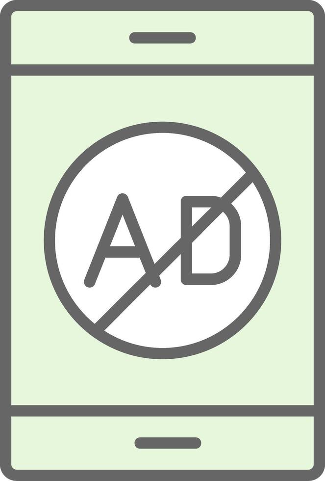 Ad Blocker Fillay Icon Design vector