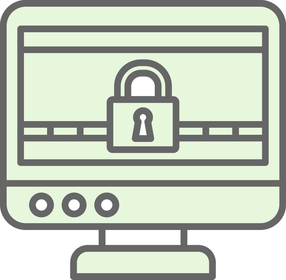 Ransomware Fillay Icon Design vector