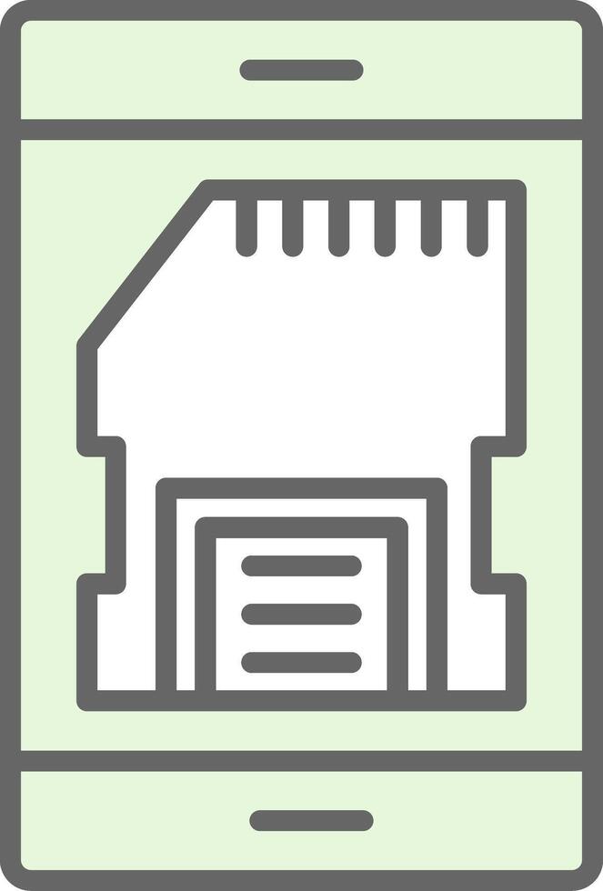 Sd Card Fillay Icon Design vector