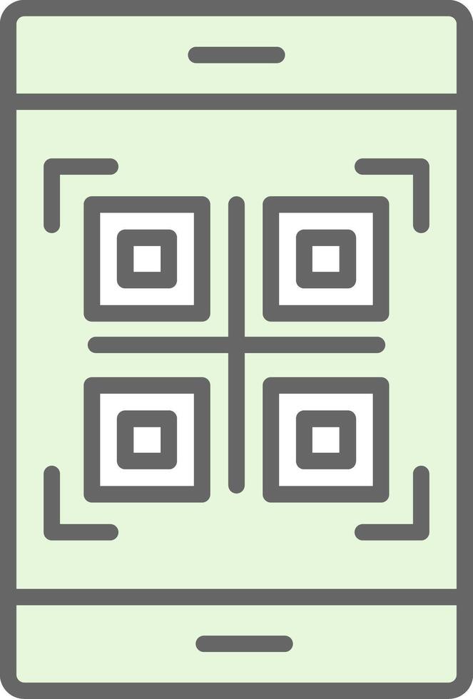 Qr Code Fillay Icon Design vector