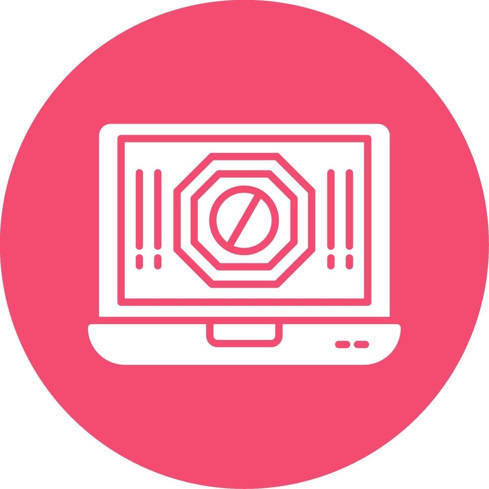 Ad Blocker Multi Color Circle Icon vector