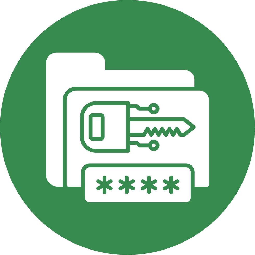 Encryption Multi Color Circle Icon vector