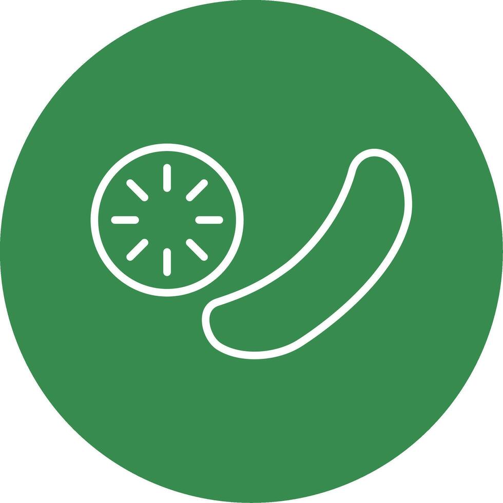 Cucumber Multi Color Circle Icon vector