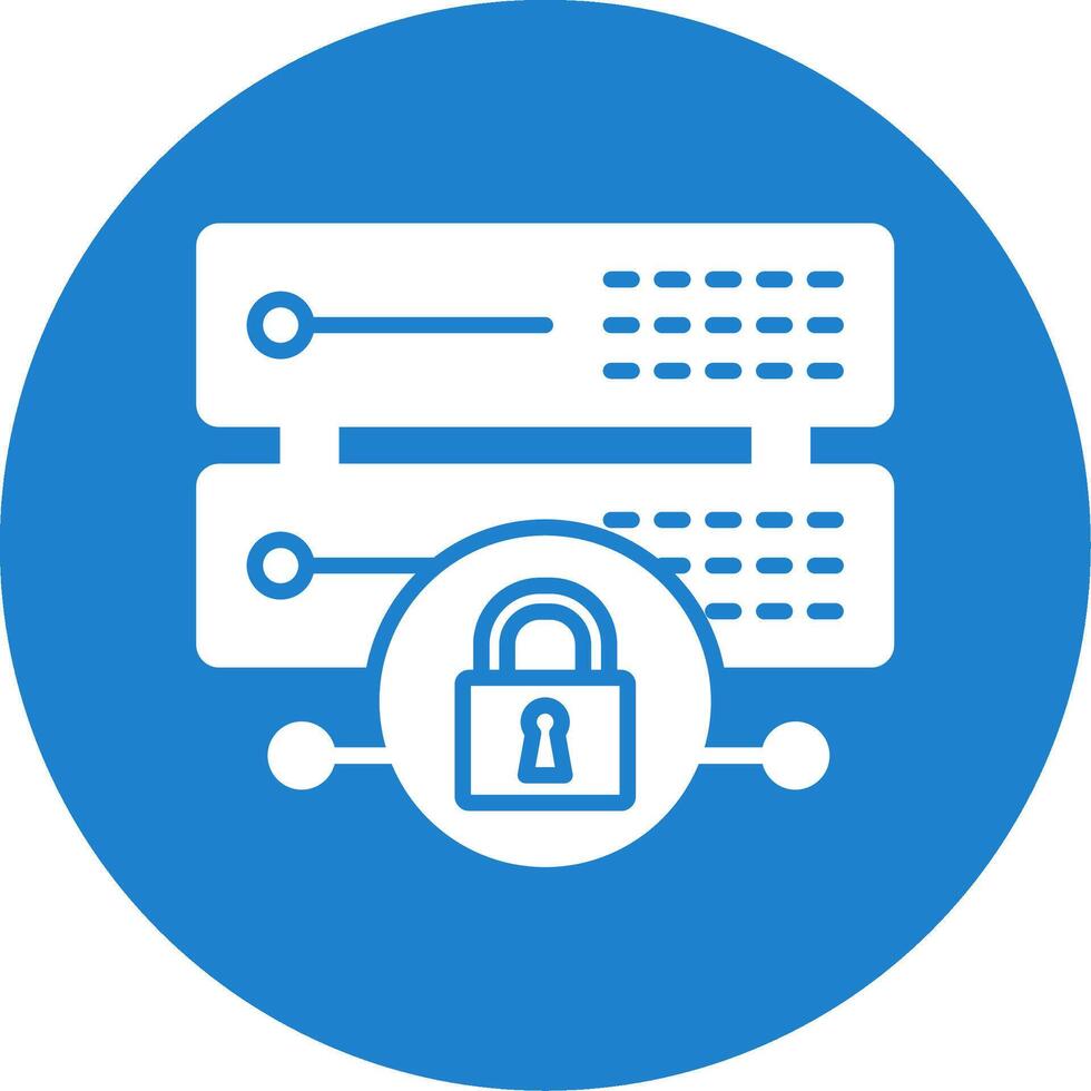 Data Protection Multi Color Circle Icon vector