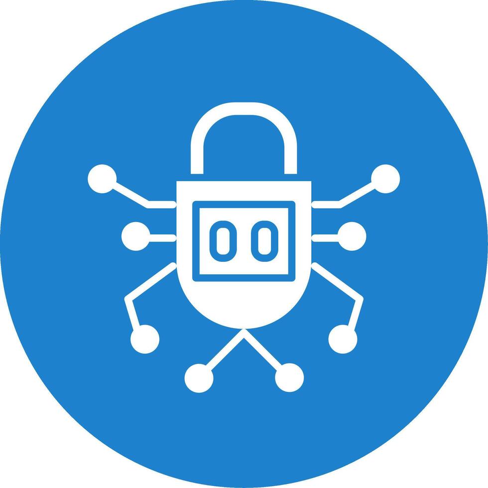Security Multi Color Circle Icon vector