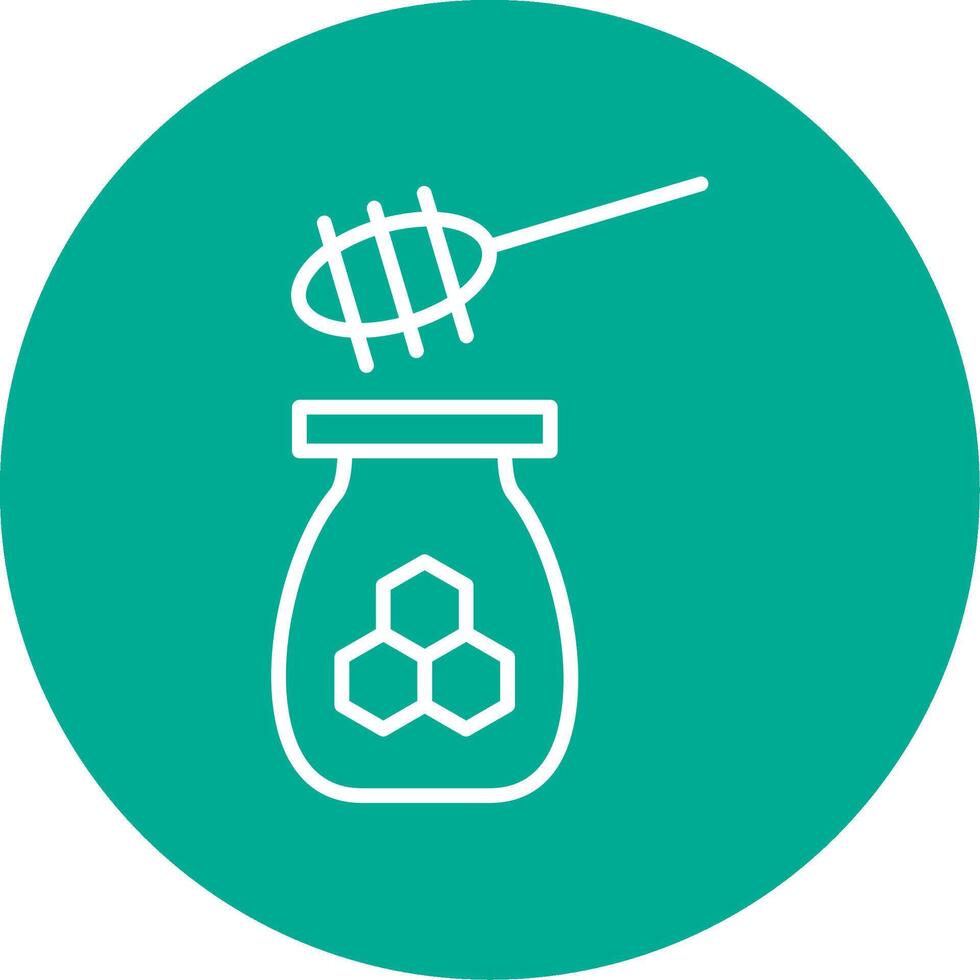 Honey Multi Color Circle Icon vector