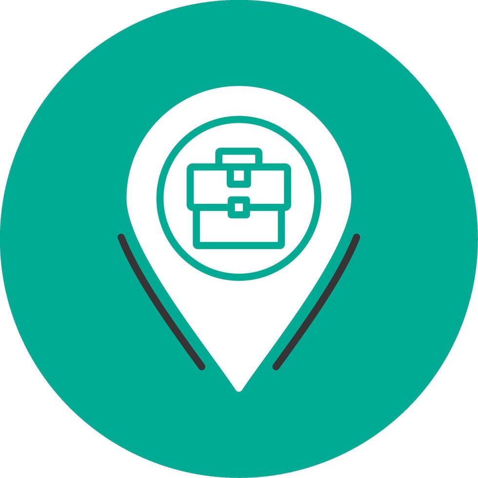 Business Location Multi Color Circle Icon vector