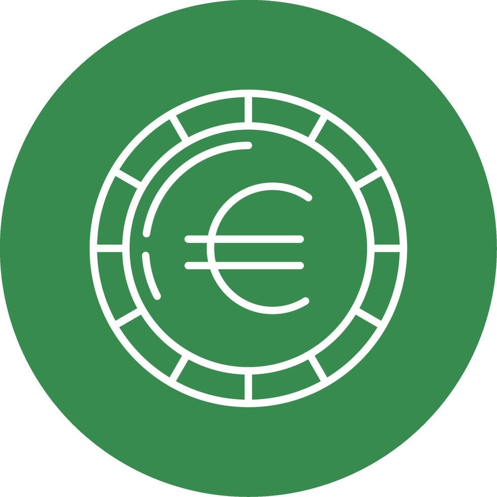 Euro Coin Multi Color Circle Icon vector