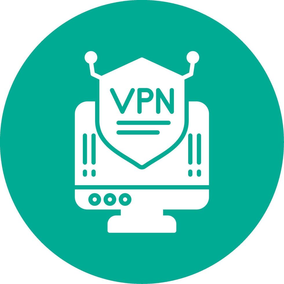 Vpn Multi Color Circle Icon vector