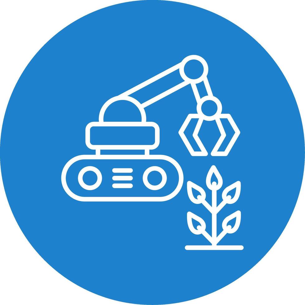 Agricultural Robot Multi Color Circle Icon vector