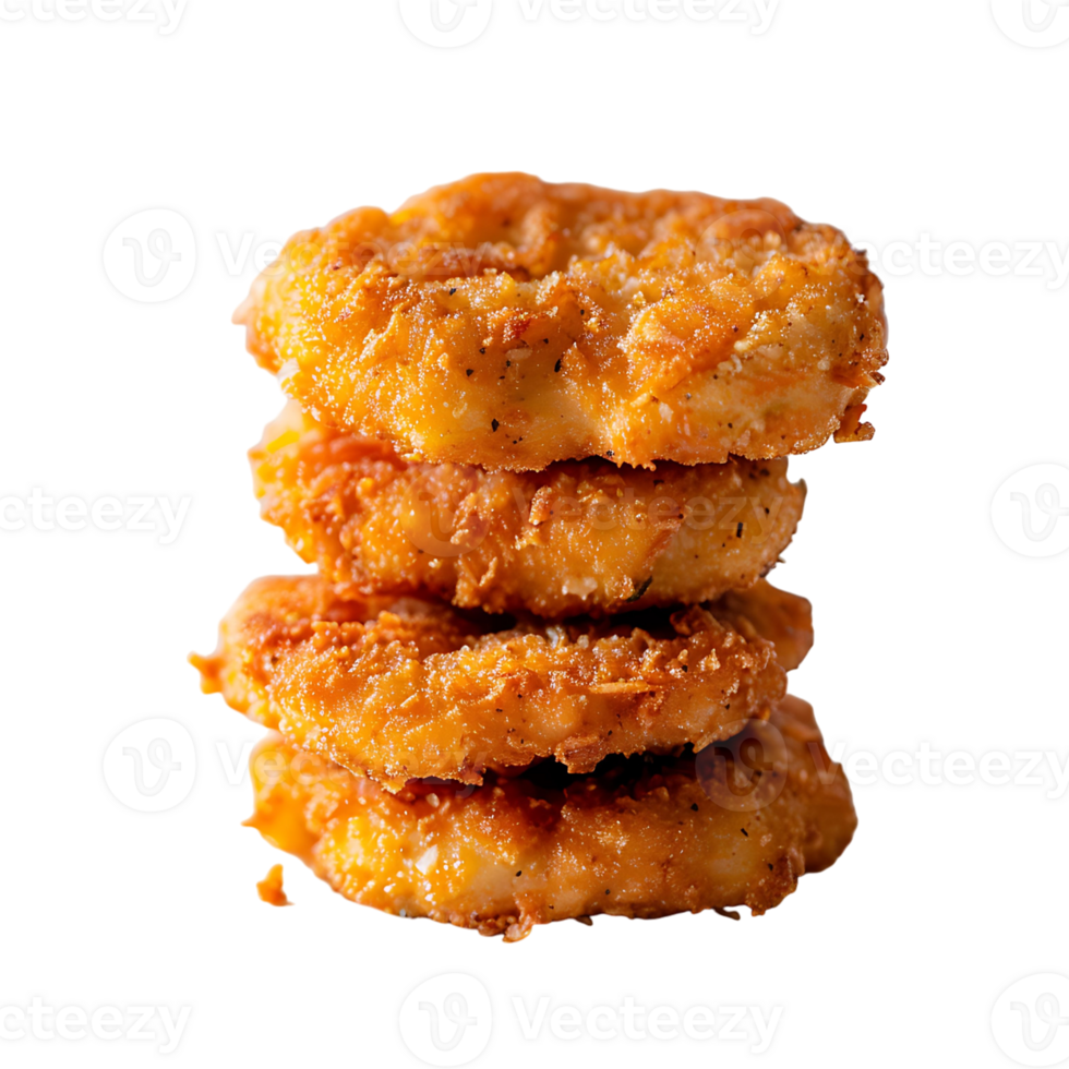 Chickens nuggets on isolated background png