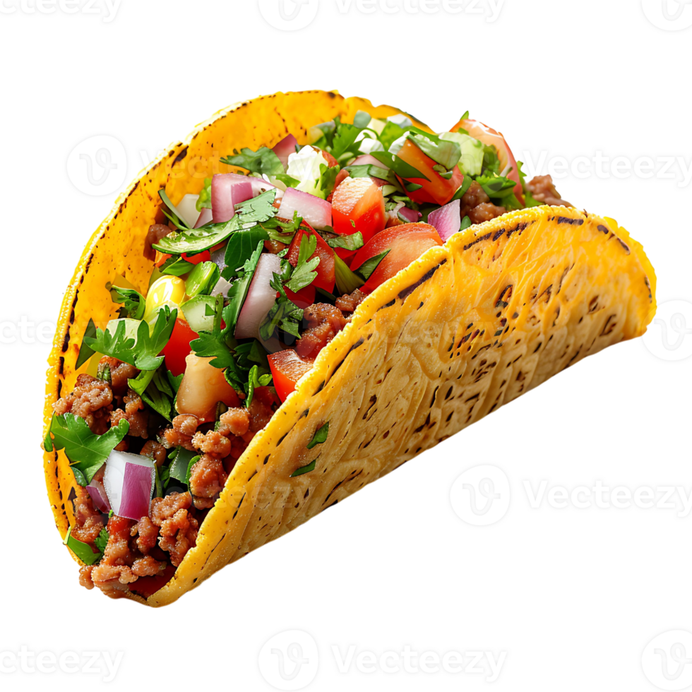 Taco on isolated background png