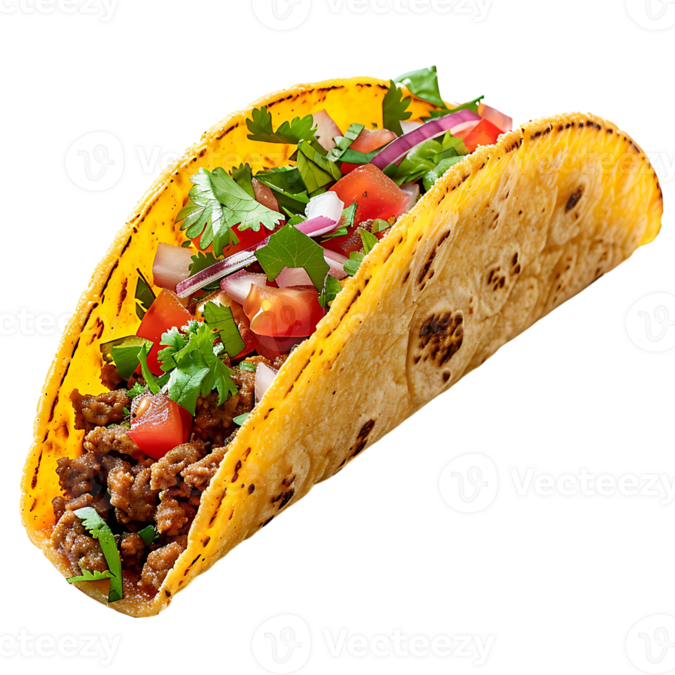 Taco on isolated background png