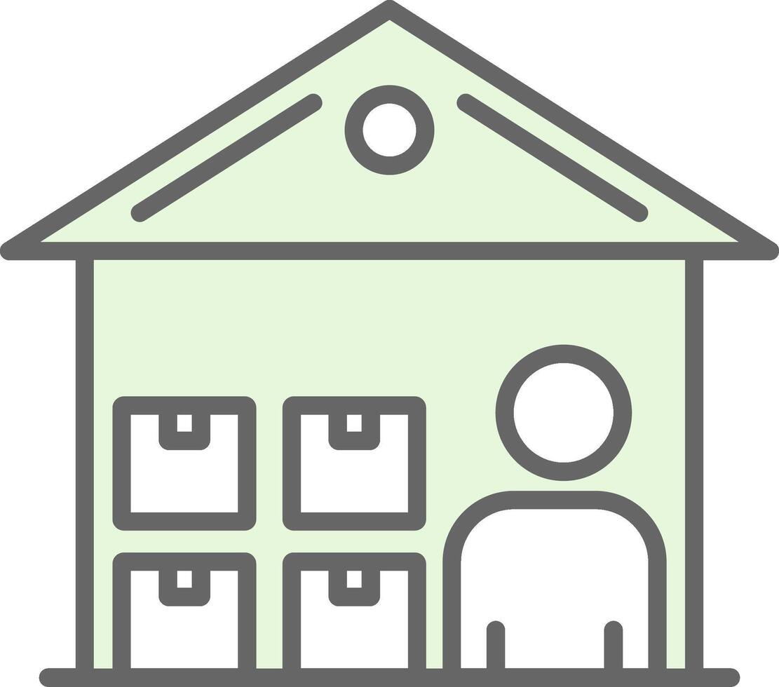 Warehouse Manager Fillay Icon Design vector