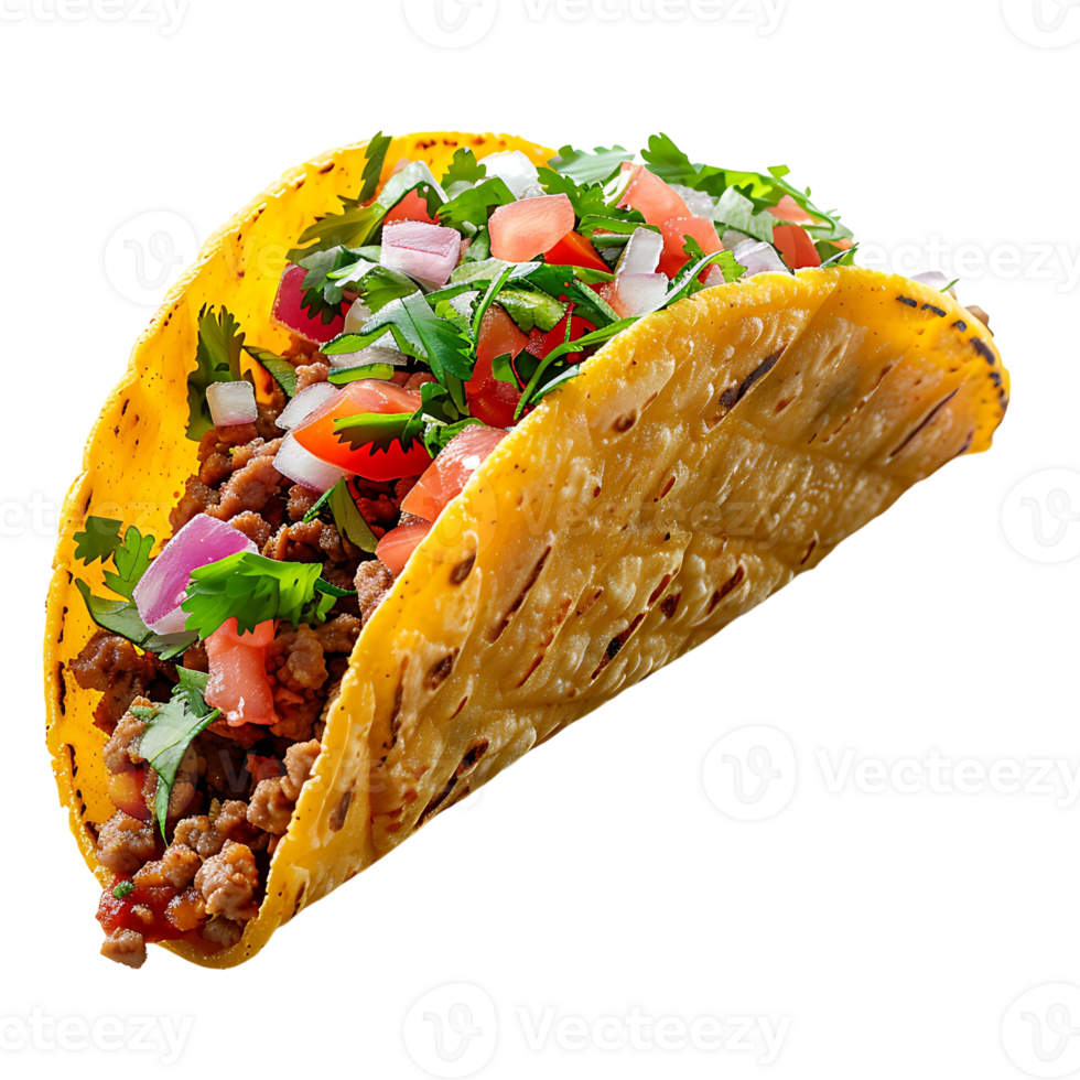Taco on isolated background png