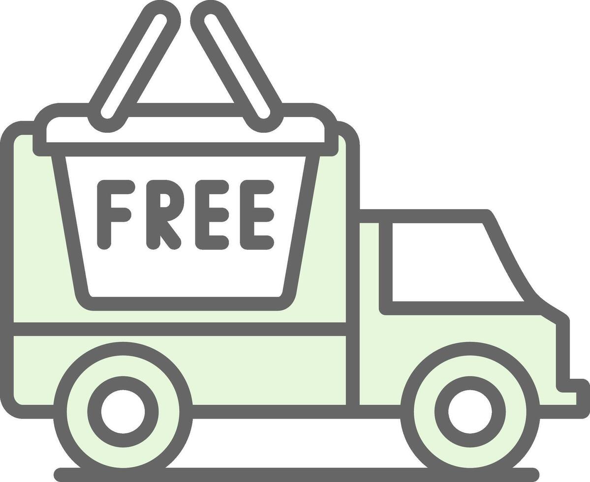 Free Delivery Fillay Icon Design vector